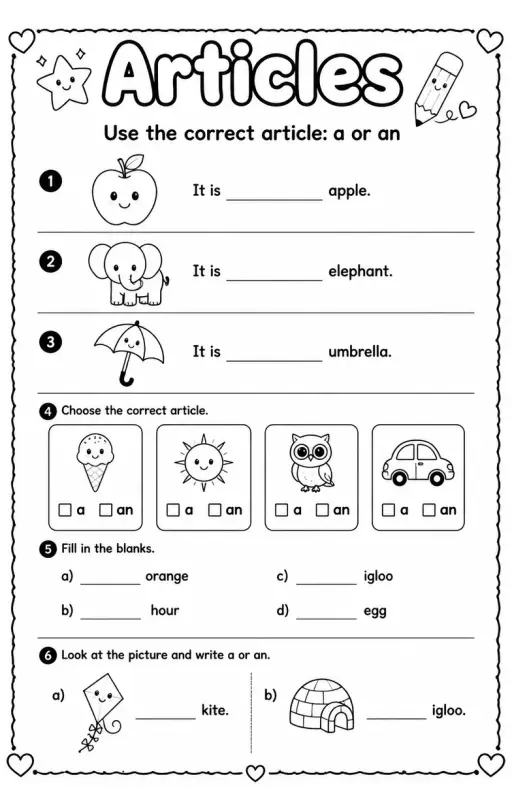 Use the correct article: a or an