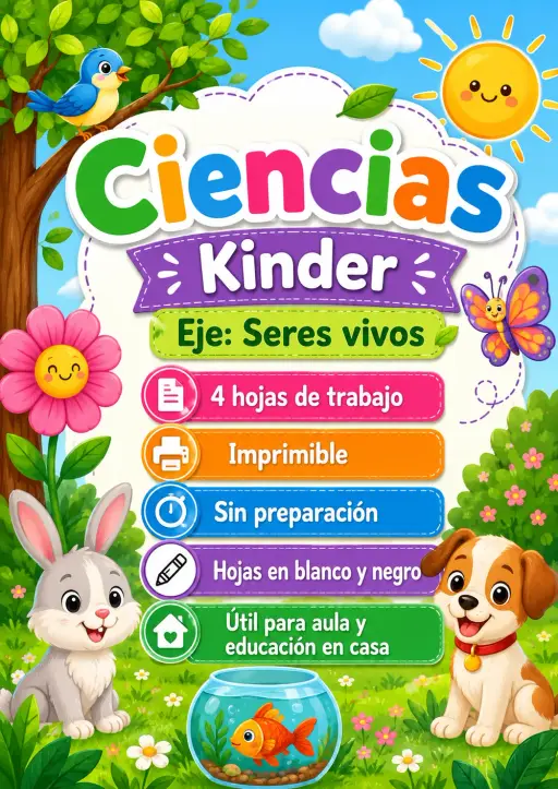 Kinder - Seres vivos - Paquete de ciencias en español