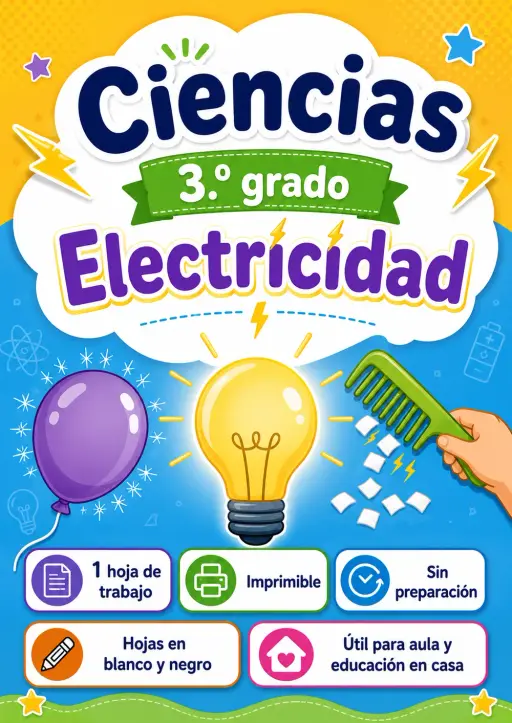 3.º grado - Electricidad - Paquete de ciencias en español