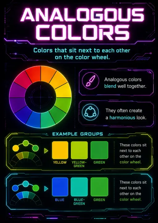 Analogous Colors Color Theory Infographic