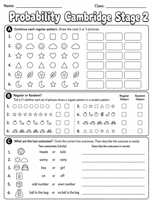 Probability Cambridge Stage 2