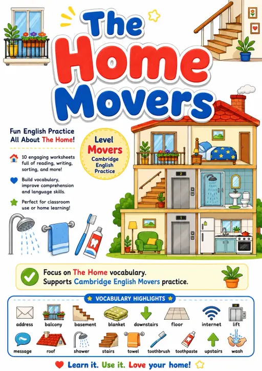 The Home Movers Vocabulary Worksheet Pack