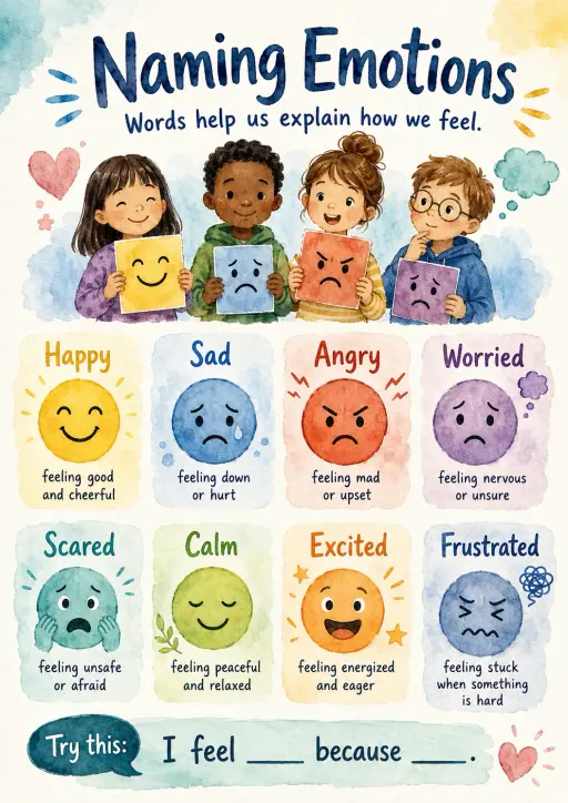 Naming Emotions Infographic