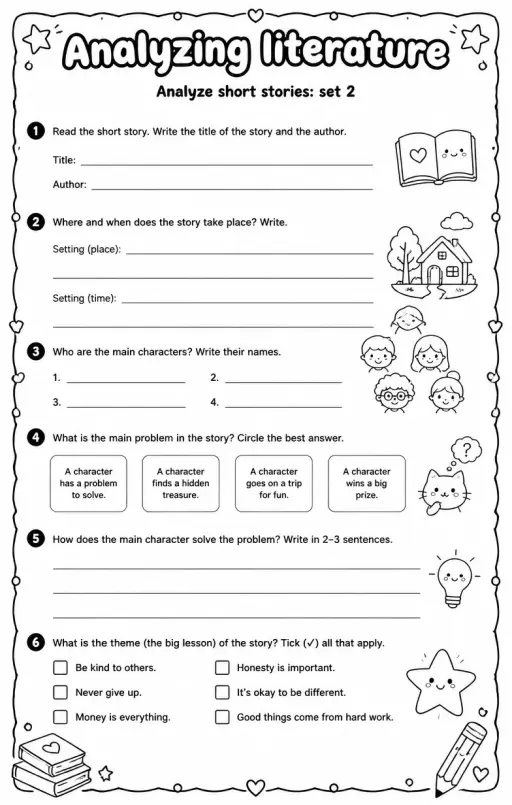 Analyze short stories: set 2