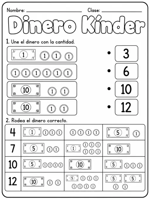Dinero Kinder - Kindergarten - Conjunto 5