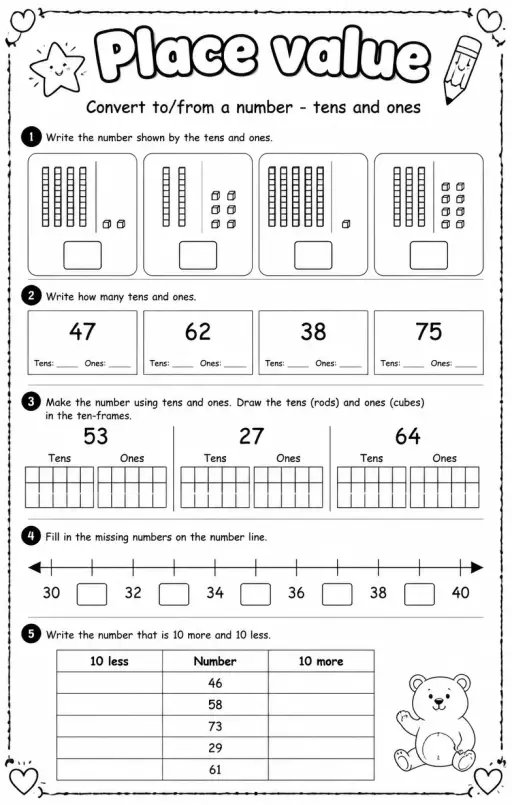 Convert to/from a number - tens and ones