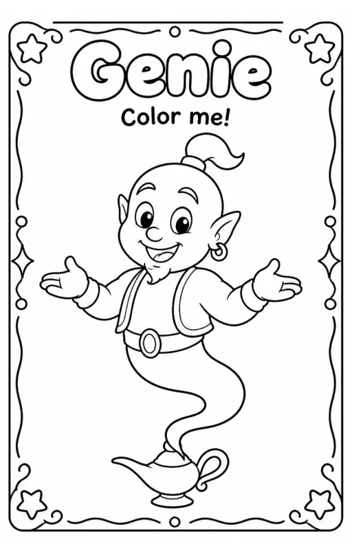 Genie Coloring Pages
