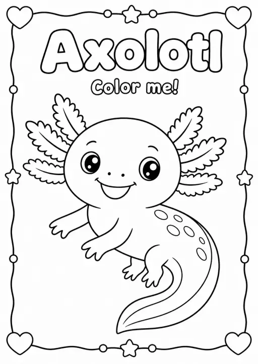 Axolotl Coloring Pages