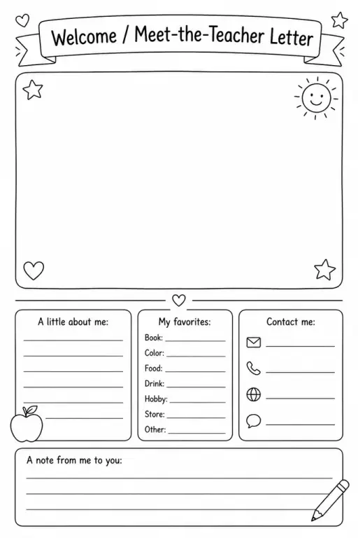 Welcome / Meet-the-Teacher Letter