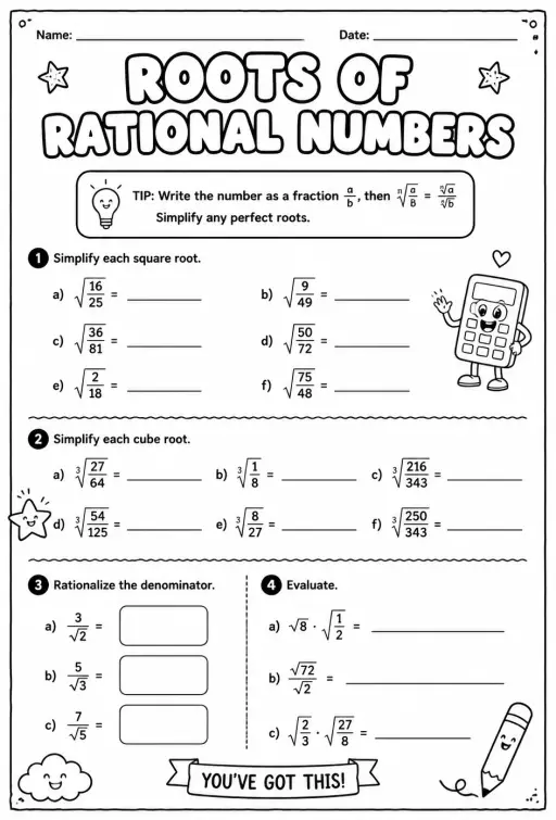 Roots of rational numbers