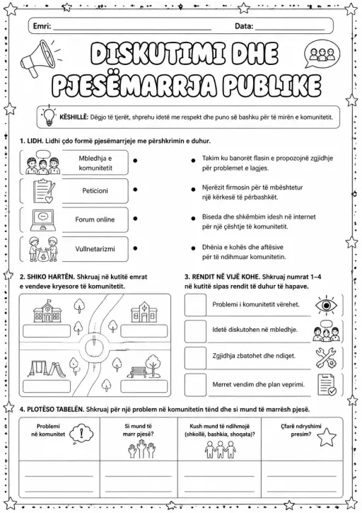 Diskutimi dhe pjesëmarrja publike