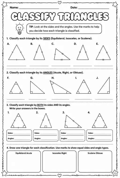 Classify triangles