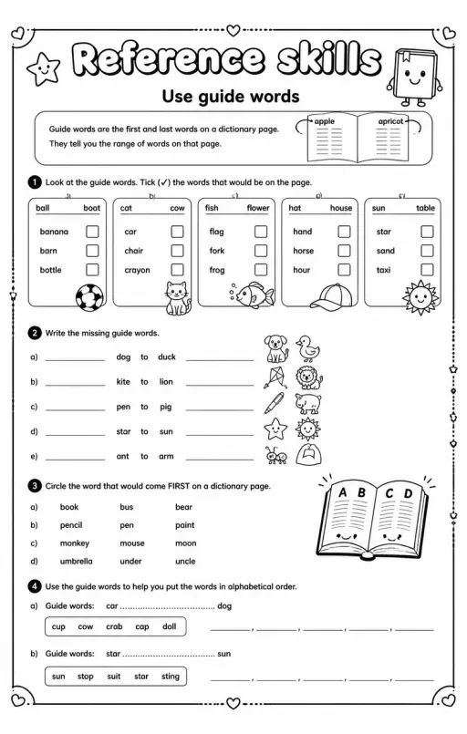 Use guide words