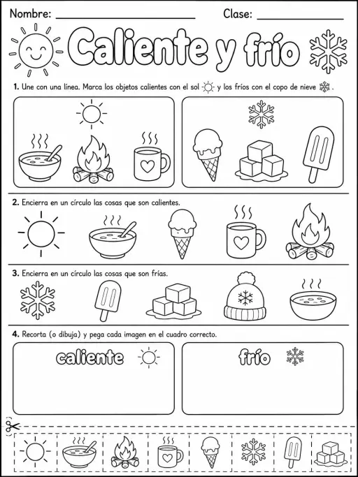 3.º grado - temperatura y medición - Paquete de fichas