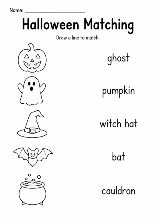 Halloween Matching — Grade 3