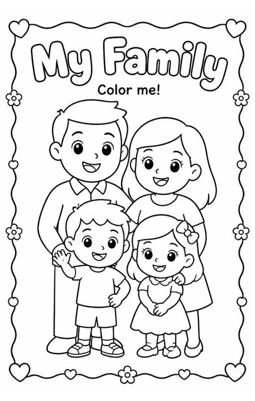 My Family Coloring Pages