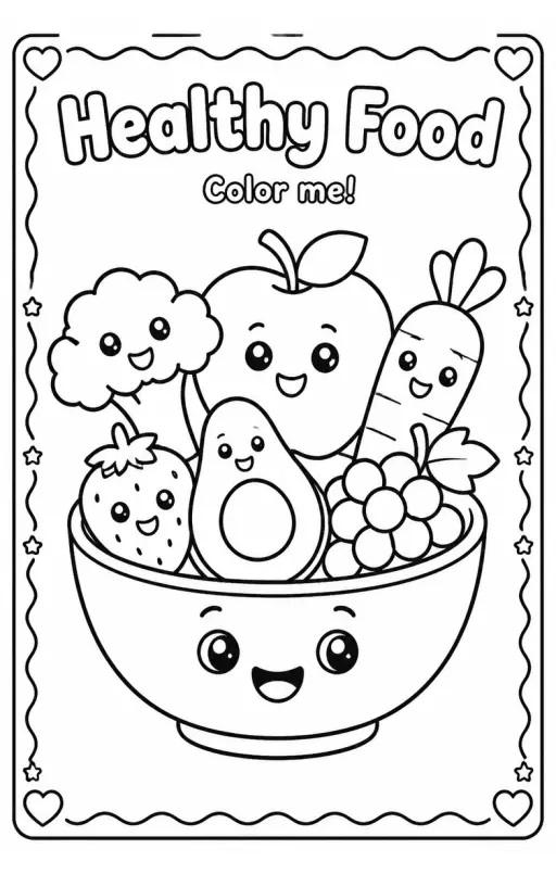 Healthy Food Coloring Pages