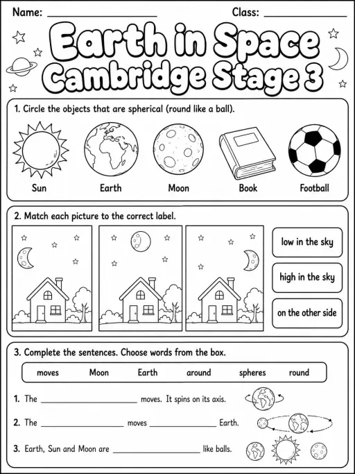 Earth in Space Cambridge Stage 3