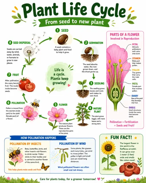 Plant Life Cycle Infographic