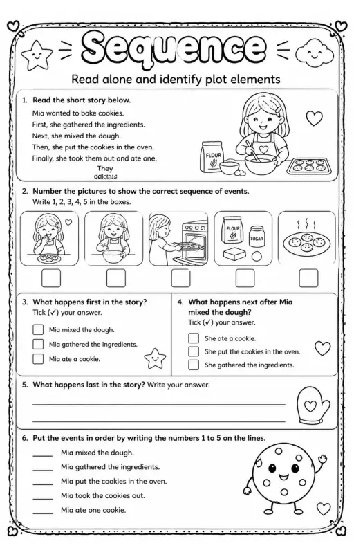 Read alone and identify plot elements