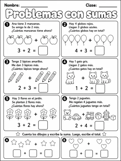 4.º grado - repaso mixto: suma y resta - Paquete de fichas