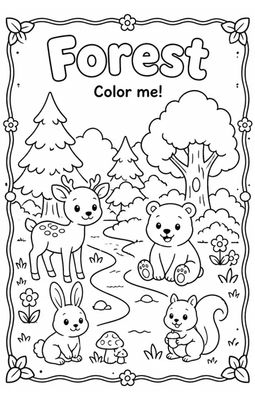 Forest Coloring Pages