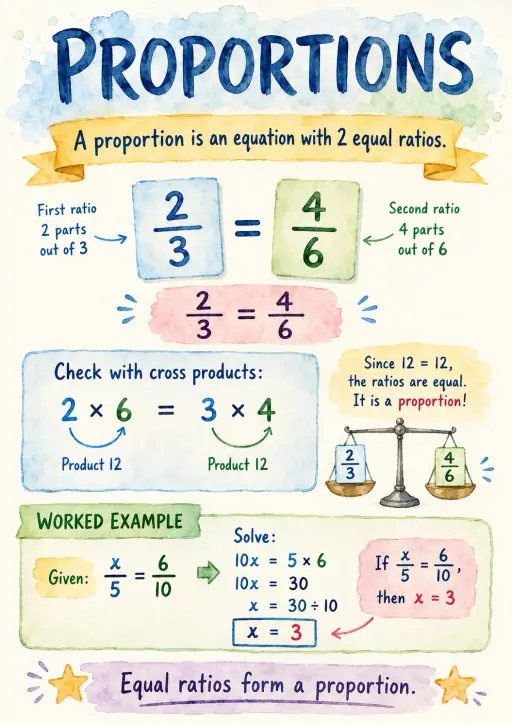 Proportions Ratios Infographic