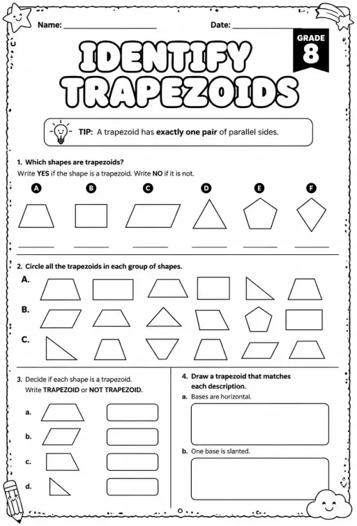 Identify trapezoids