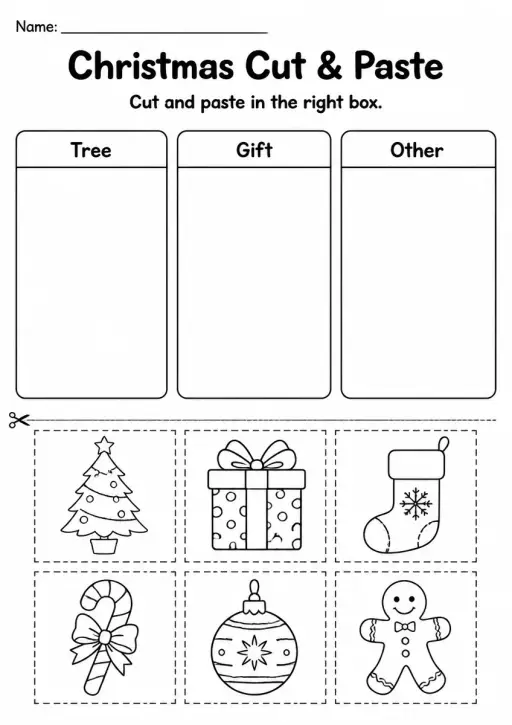 Christmas Cut & Paste — Grade 2