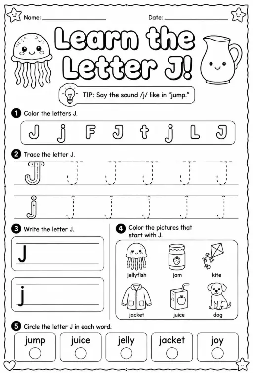 Learn the letter J