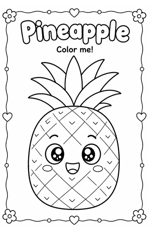 Pineapple Coloring Pages