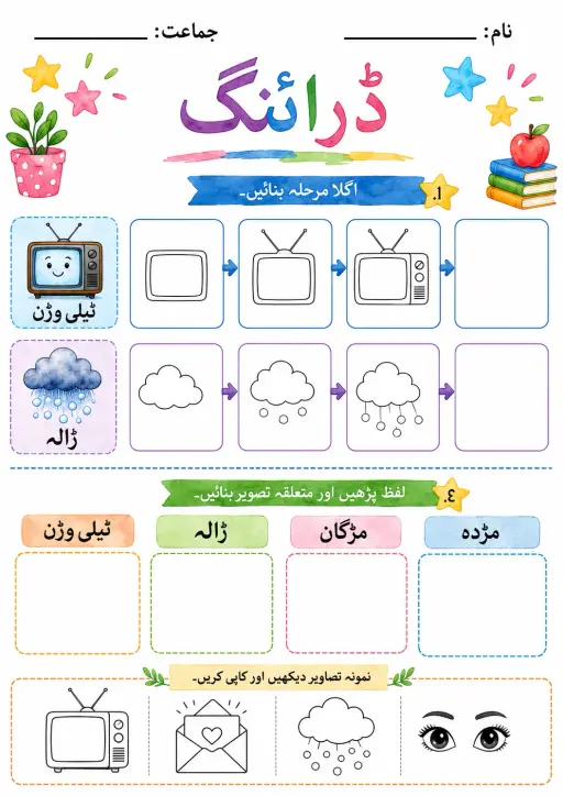 Urdu Letter ز Phonics Worksheets Pack