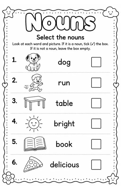 Select the nouns