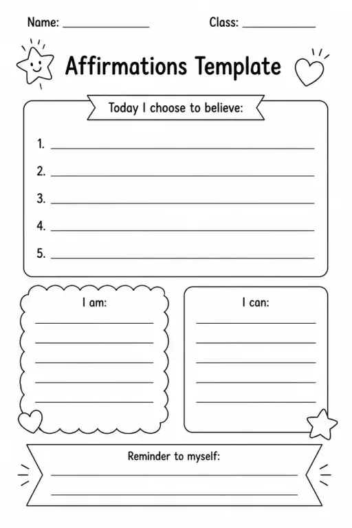 Affirmations Template