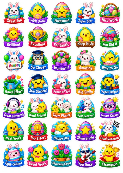 Classroom and Social-Emotional Vocabulary Sticker Pack 04