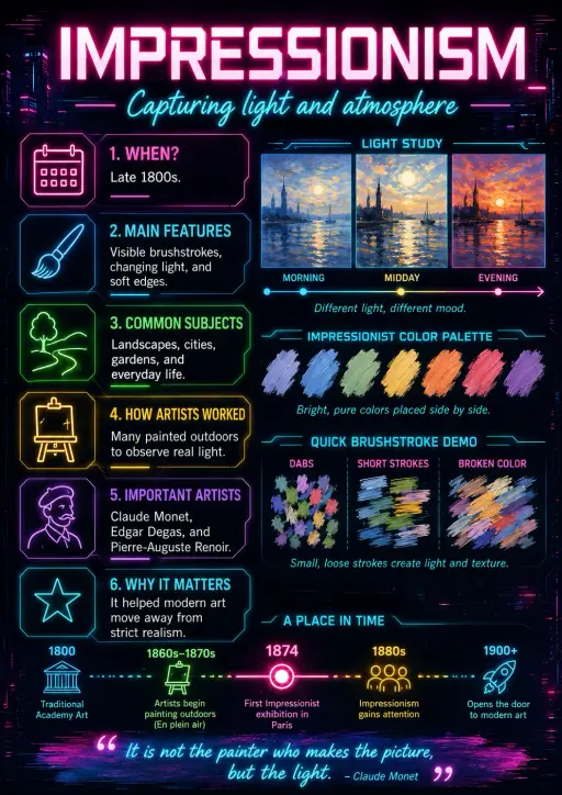 Impressionism Art History Infographic