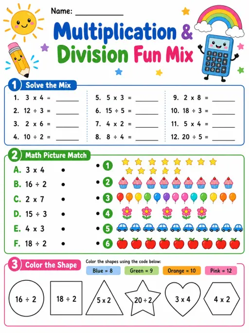 Multiplication & Division Fun Mix