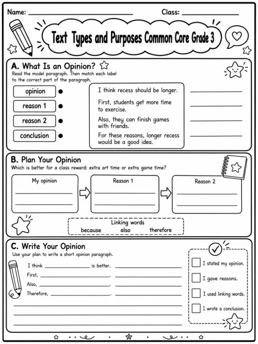 Text Types and Purposes Common Core Grade 3