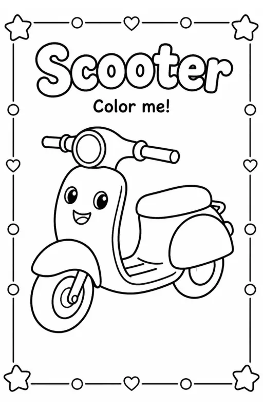 Scooter Coloring Pages