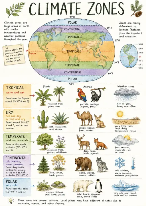 Climate Zones Geography Infographic