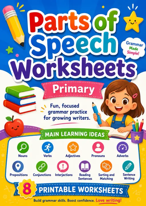 Parts of Speech Worksheets Worksheet Pack