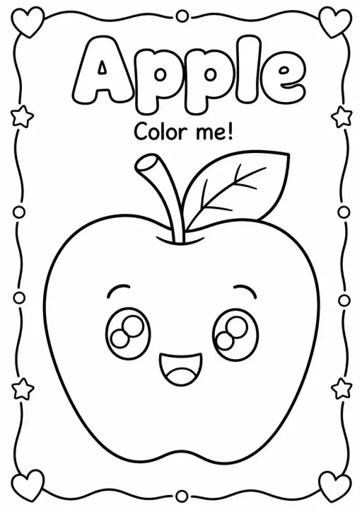 Apple Coloring Pages