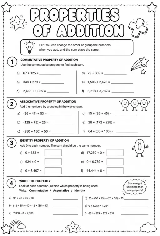Properties of addition