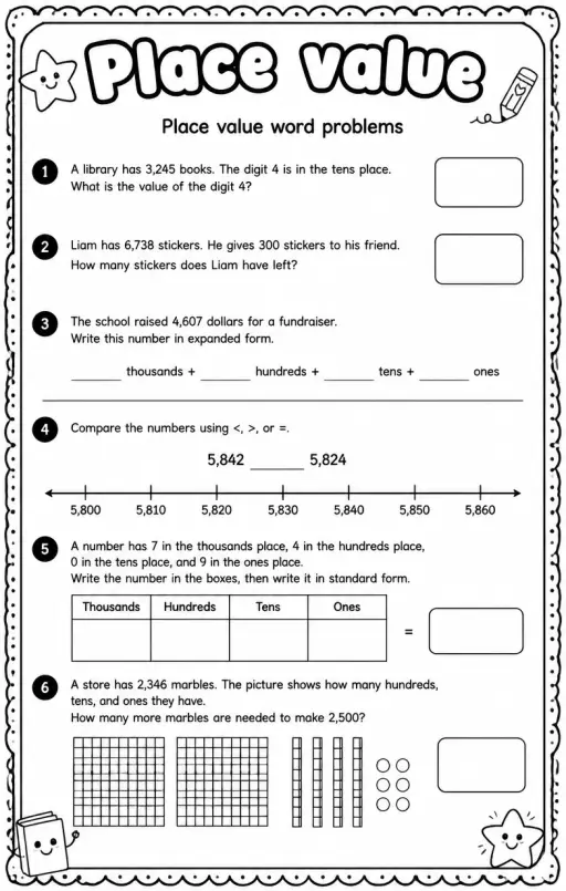 Place value word problems