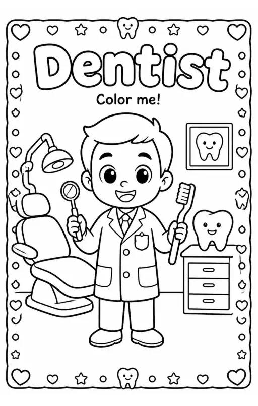 Dentist Coloring Pages