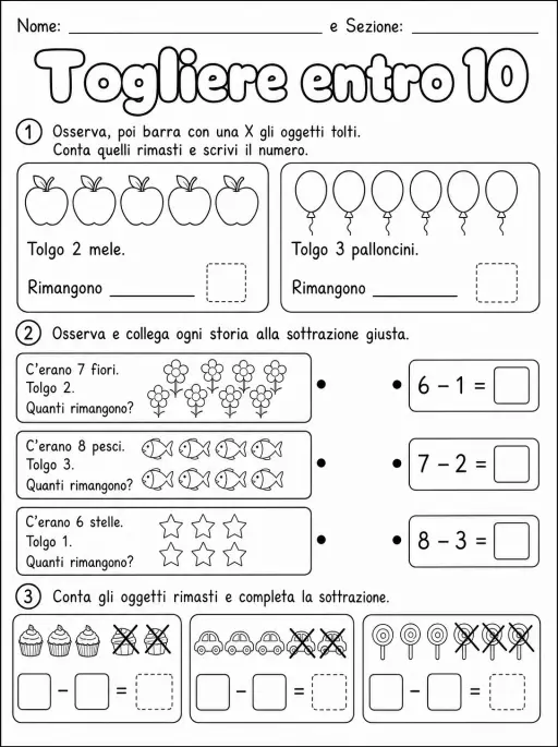 Togliere entro 10 - Scuola dell'infanzia