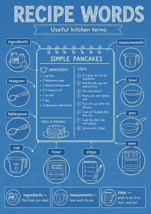 Recipe Words Food Infographic