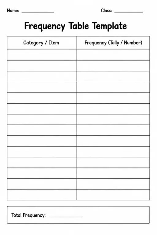 Frequency Table Template
