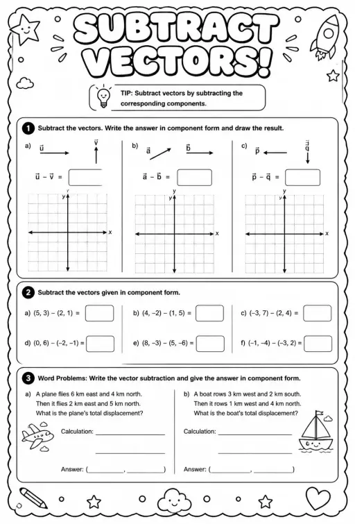 Subtract vectors