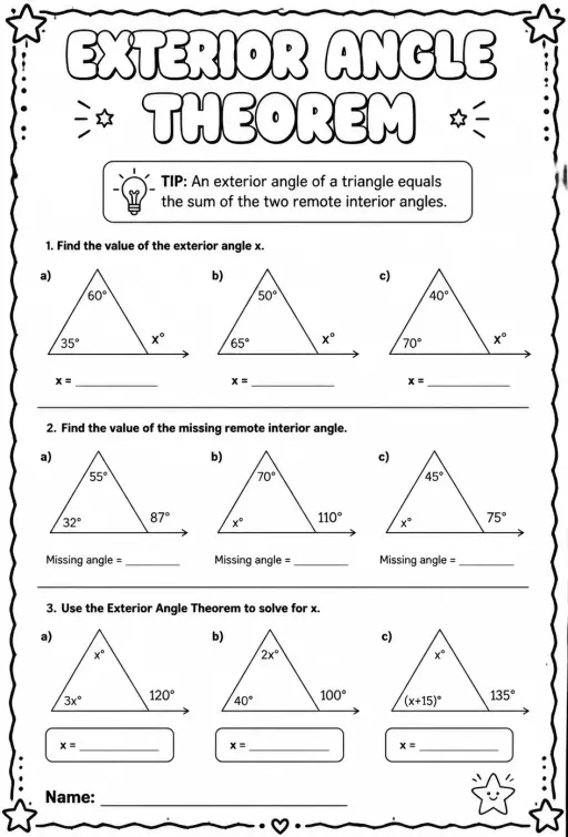 Exterior Angle Theorem